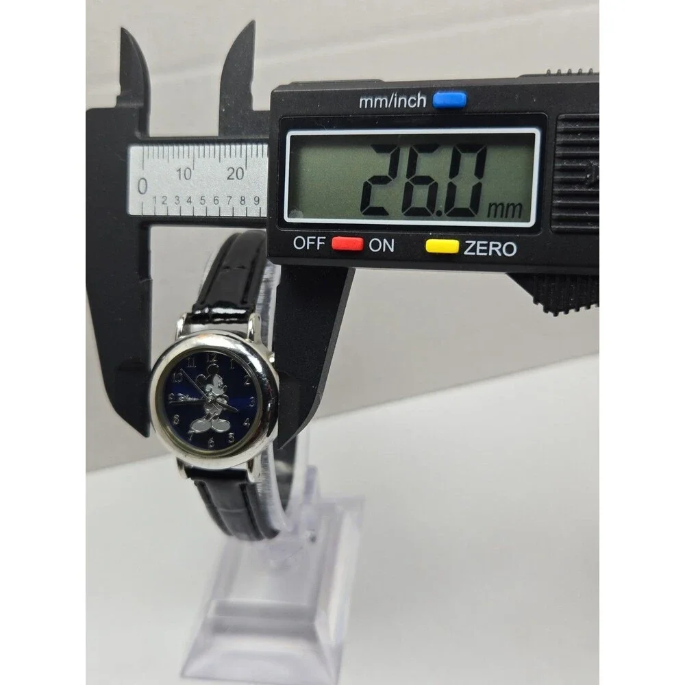 Disney by Seiko Mickey Mouse Musical Quartz Watch Navy Dial Leather New Battery